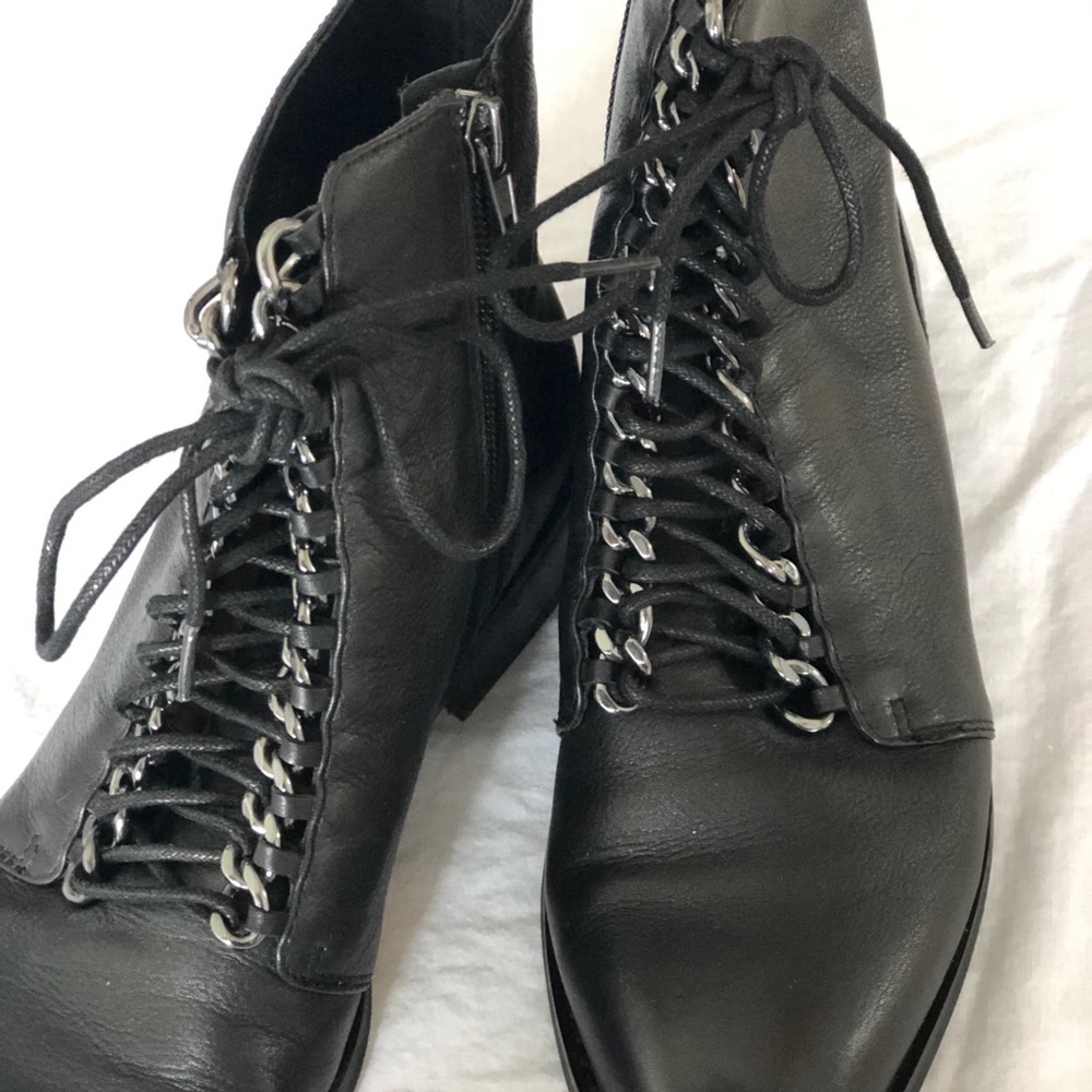 Wittner Jordan Black Laced Ankle Boots Size 37
